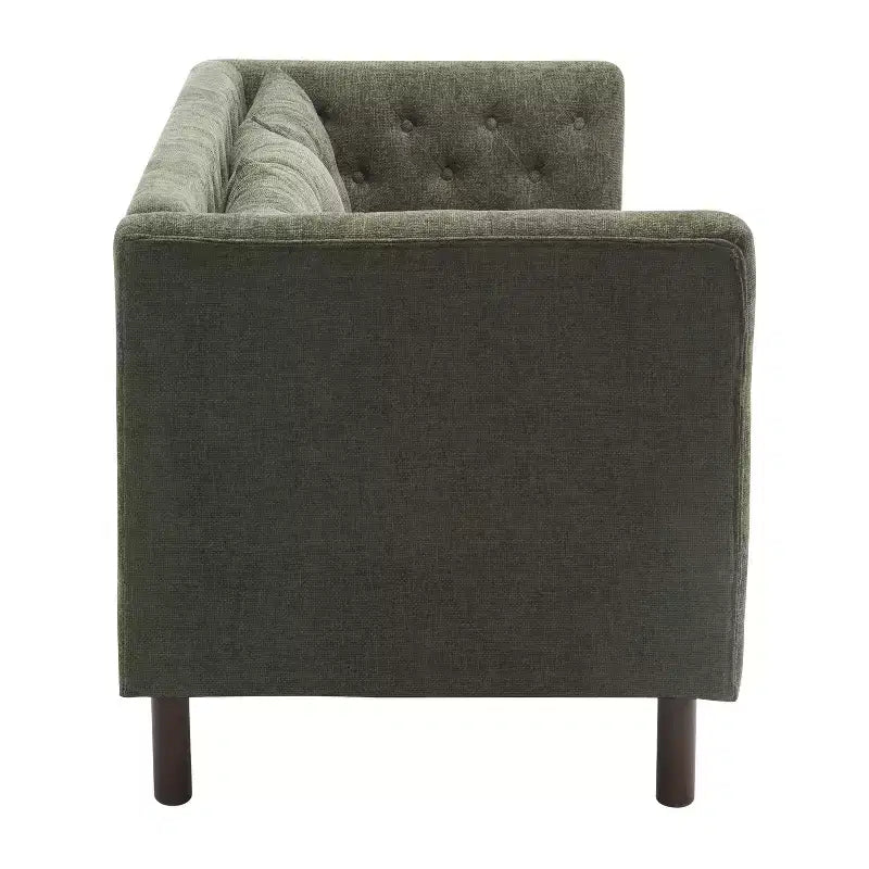 Divano a 3 posti da 78W, imbottito, dal design trapuntato, per soggiorno