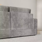 Sofá seccional de pana, sofá modular moderno tapizado de gran tamaño con cojines cómodos y asiento profundo para sala de estar, dormitorio, apartamento u oficina