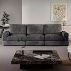 Sofá seccional de pana, sofá modular moderno tapizado de gran tamaño con cojines cómodos y asiento profundo para sala de estar, dormitorio, apartamento u oficina