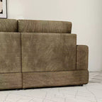 Sofá seccional de pana, sofá modular moderno tapizado de gran tamaño con cojines cómodos y asiento profundo para sala de estar, dormitorio, apartamento u oficina