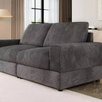 Sofá seccional de pana, sofá modular moderno tapizado de gran tamaño con cojines cómodos y asiento profundo para sala de estar, dormitorio, apartamento u oficina