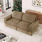 Sofá seccional de pana, sofá modular moderno tapizado de gran tamaño con cojines cómodos y asiento profundo para sala de estar, dormitorio, apartamento u oficina