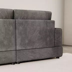 Sofá seccional de pana, sofá modular moderno tapizado de gran tamaño con cojines cómodos y asiento profundo para sala de estar, dormitorio, apartamento u oficina