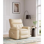 Übergroßer Relaxsessel für Erwachsene - Relaxsofa aus PU-Leder mit hochdichtem Schaumstoff, breiter Sitzfläche und sanfter manueller Liegefunktion