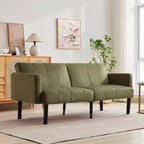 Canapé-lit 75.5 réglable, fauteuil inclinable à 3 positions avec structure surélevée, pour petits espaces (gris/vert)