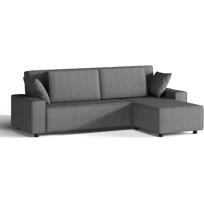 Divano sezionale in velluto a coste a righe da 96 pollici, divano sezionale oversize moderno a forma di L, per soggiorno, appartamento, monolocale