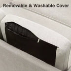 2 in 1 Pull Out Couch with Reversible Storage Chaise for Room 81Sectional L-Shaped Couch Sofa Sleeper with Side Pockets