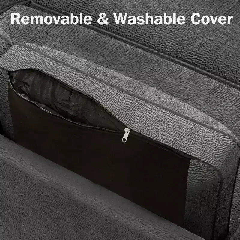 Divano Letto Estraibile 2 in 1 con Chaise Longue Reversibile con Contenitore per Soggiorno 81" Divano a Sezione a L con Tasche Laterali