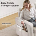 2 in 1 Pull Out Couch with Reversible Storage Chaise for Room 81Sectional L-Shaped Couch Sofa Sleeper with Side Pockets