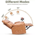 Extra brede relaxfauteuil - grote handmatige relaxfauteuil van imitatie-PU-leer voor volwassenen, uitzonderlijk comfortabele luie stoel