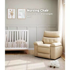Extra brede relaxfauteuil - grote handmatige relaxfauteuil van imitatie-PU-leer voor volwassenen, uitzonderlijk comfortabele luie stoel