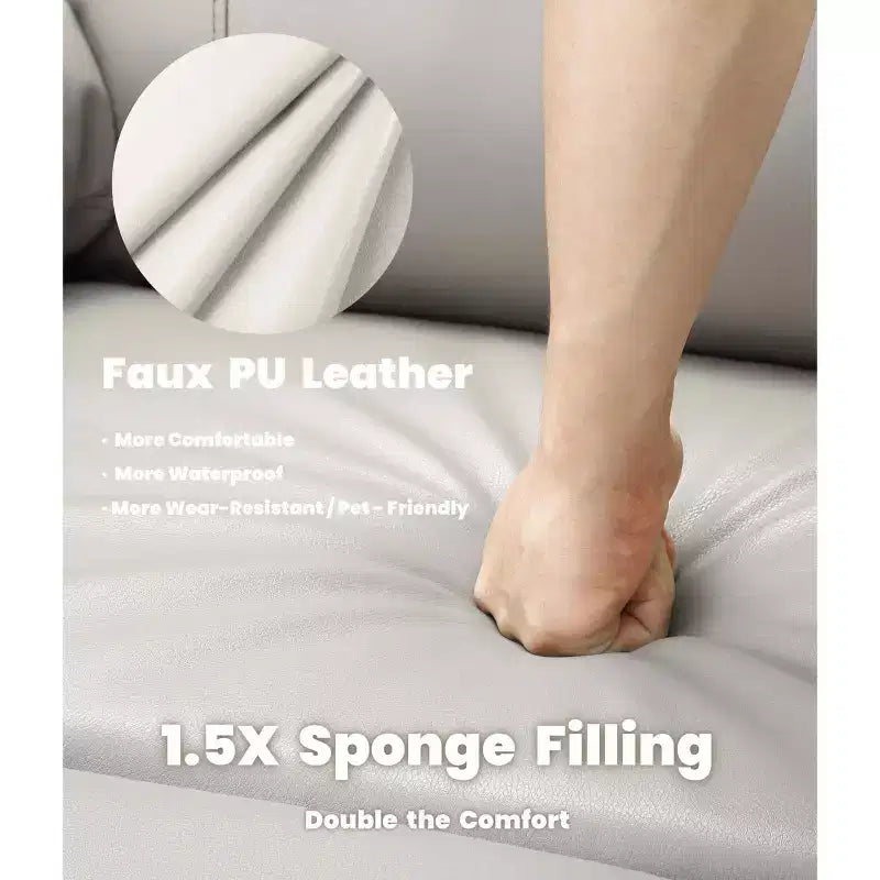 Poltrona Reclinabile Grande Extra Large - Poltrona reclinabile manuale in finta pelle PU di grandi dimensioni per adulti, poltrona relax dal comfort eccezionale