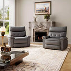 Extra brede relaxfauteuil - grote handmatige relaxfauteuil van imitatie-PU-leer voor volwassenen, uitzonderlijk comfortabele luie stoel