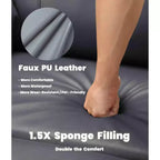 Extra brede relaxfauteuil - grote handmatige relaxfauteuil van imitatie-PU-leer voor volwassenen, uitzonderlijk comfortabele luie stoel