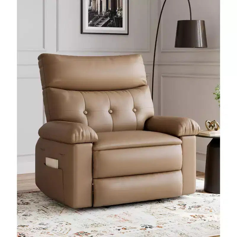 Poltrona Reclinabile Grande Extra Large - Poltrona reclinabile manuale in finta pelle PU di grandi dimensioni per adulti, poltrona relax dal comfort eccezionale