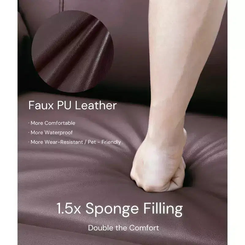 Poltrona Reclinabile Oversize - Grande Recliner Manuale in Similpelle PU per Adulti, Poltrona Relax dal Comfort Eccezionale
