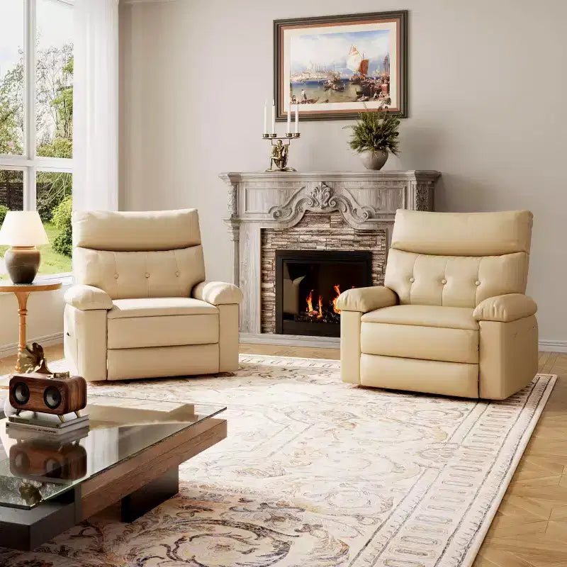 Poltrona Reclinabile Oversize - Grande Recliner Manuale in Similpelle PU per Adulti, Poltrona Relax dal Comfort Eccezionale