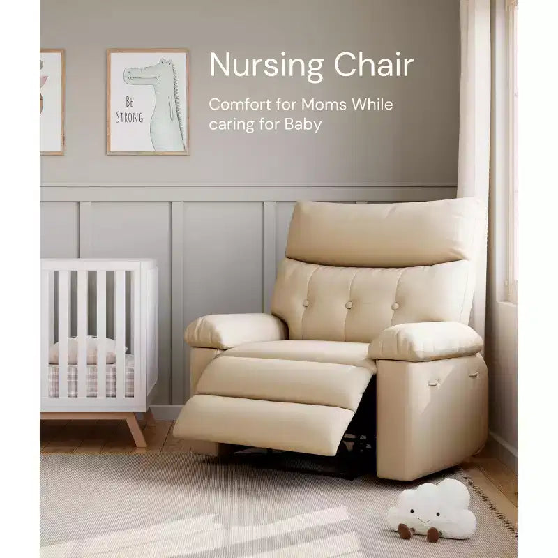 Poltrona Reclinabile Oversize - Grande Recliner Manuale in Similpelle PU per Adulti, Poltrona Relax dal Comfort Eccezionale