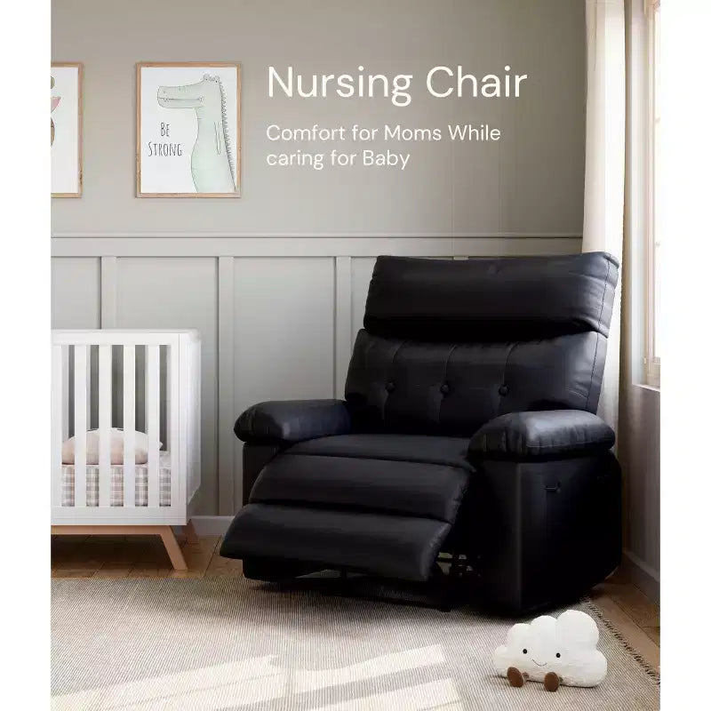 Poltrona Reclinabile Oversize - Grande Recliner Manuale in Similpelle PU per Adulti, Poltrona Relax dal Comfort Eccezionale