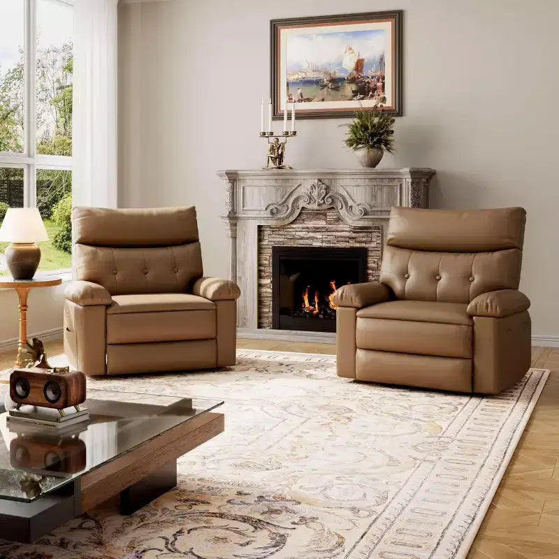 Poltrona Reclinabile Oversize - Grande Recliner Manuale in Similpelle PU per Adulti, Poltrona Relax dal Comfort Eccezionale