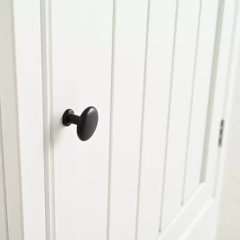 Mobile espositore indipendente con 1 cassetto, mobiletto contenitore in stile rustico, organizer in legno, dispensa, libreria retrò, vetrinetta, bianco
