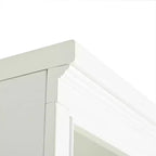 Freestanding Display Cabinet with 1 Drawer, Farmhouse Storage Cabinet Wooden Organizer Pantry Retro Bookshelf Bookcase Hutch Cabinet, White