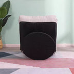 Japanischer Bodensessel mit Fußstütze, verstellbarer Relaxsessel mit drehbarem Fuß, einzelnes Tatami-Sofa für Wohnzimmer oder Schlafzimmer, Grau