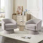 Draaibare accentstoel, 360° draaibare chenille-lounge- en leesstoel, moderne eenpersoons-loungestoel met armleuningen en opbergruimte