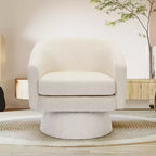Draaibare accentstoel, 360° draaibare chenille-lounge- en leesstoel, moderne eenpersoons-loungestoel met armleuningen en opbergruimte