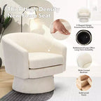 Draaibare accentstoel, 360° draaibare chenille-lounge- en leesstoel, moderne eenpersoons-loungestoel met armleuningen en opbergruimte