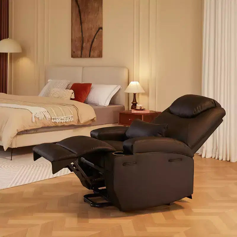 Poltrona reclinabile elettrica Power Lift Assist da 34,6" con massaggio e riscaldamento, poltrona reclinabile in similpelle con tasche laterali e portabicchieri