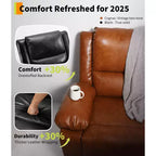 Oversized Power Lift Recliner Chair - Heat and Massage, PU Leather Electric Lift Recliner for Elderly & Mobility Impaired, Heavy Duty Lift Chair