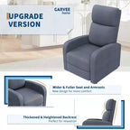 Fauteuil inclinable pour adulte, canapé individuel réglable avec poche latérale, dossier haut, accoudoirs larges et assise rembourrée, siège pour le salon