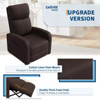 Fauteuil inclinable pour adulte, canapé individuel réglable avec poche latérale, dossier haut, accoudoirs larges et assise rembourrée, siège pour le salon