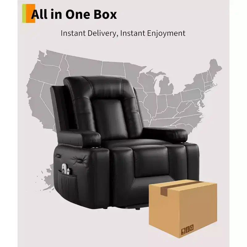 Poltrona reclinabile, sedili home theater con supporto lombare, divano reclinabile in similpelle PU, poltrona reclinabile per anziani per soggiorno, bordeaux