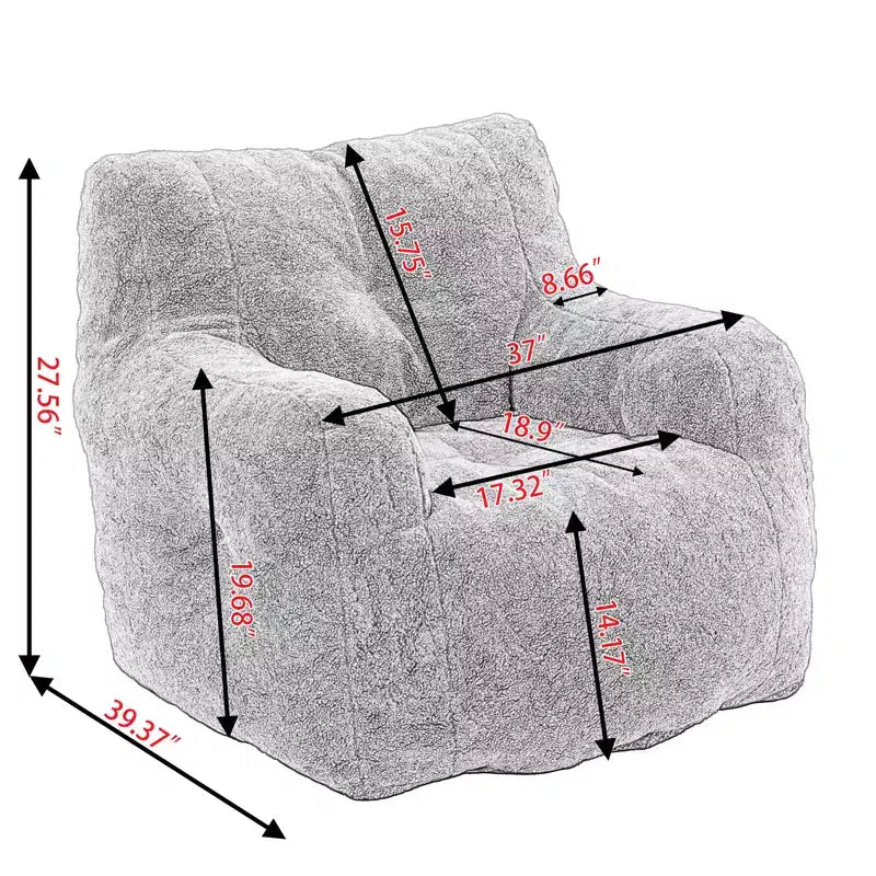 Poltrona sacco morbida, divano pigro in memory foam, poltrona d'accento resistente all'usura per soggiorno, balcone, ufficio