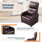 Power Recliner Chair with Heat & Massage, Adjustable Electric PU Leather Recliner, Tall Back, Padded Seat, Home Theater Sofa for Living Room