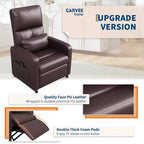 Power Recliner Chair with Heat & Massage, Adjustable Electric PU Leather Recliner, Tall Back, Padded Seat, Home Theater Sofa for Living Room