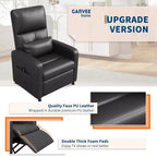 Power Recliner Chair with Heat & Massage, Adjustable Electric PU Leather Recliner, Tall Back, Padded Seat, Home Theater Sofa for Living Room