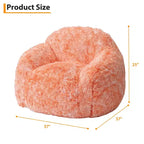 Sitzsack aus Kunstfell für Erwachsene - weich und flauschig, mit Armlehne, hochdichtes Schaumstoffsofa zum Lesen, Bodensofa für das Wohnzimmer