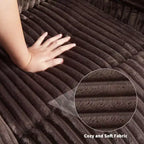 Cord-Relaxsessel, manuell verstellbares Sofa mit Griff, gepolsterten Armlehnen, dicker Polsterung und Seitentasche, Wohnzimmer, Schlafzimmer, Heimkino, Dunkelgrau