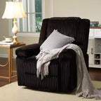 Cord-Relaxsessel, manuell verstellbares Sofa mit Griff, gepolsterten Armlehnen, dicker Polsterung und Seitentasche, Wohnzimmer, Schlafzimmer, Heimkino, Dunkelgrau