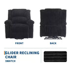 Cord-Relaxsessel, manuell verstellbares Sofa mit Griff, gepolsterten Armlehnen, dicker Polsterung und Seitentasche, Wohnzimmer, Schlafzimmer, Heimkino, Dunkelgrau