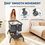 Cuna moisés para bebé, cama colecho ajustable 3 en 1 con ruedas y mosquitero, moisés portátil para recién nacidos hasta niños pequeños, para uso doméstico