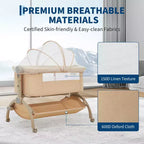 Cuna moisés para bebé, cama colecho ajustable 3 en 1 con ruedas y mosquitero, moisés portátil para recién nacidos hasta niños pequeños, para uso doméstico