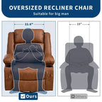 Fauteuil inclinable pivotant et à bascule à 360° pour adultes, canapé berçant manuel avec 3 positions, 2 porte-gobelets et 4 poches, pour chambre de bébé, salon et chambre