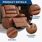 Fauteuil inclinable pivotant et à bascule à 360° pour adultes, canapé berçant manuel avec 3 positions, 2 porte-gobelets et 4 poches, pour chambre de bébé, salon et chambre