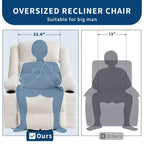 Fauteuil inclinable pivotant et à bascule à 360° pour adultes, canapé berçant manuel avec 3 positions, 2 porte-gobelets et 4 poches, pour chambre de bébé, salon et chambre