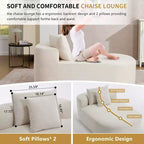 Chaise longue in velluto a coste da 67.5, seduta ampia, poltrona king con seduta profonda e 2 cuscini, divano letto convertibile senza struttura per il soggiorno