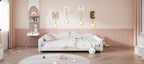 MAYEERTY Full Size Upholstered Bed with Cloud Shaped Backrest for Bedroom White